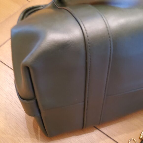 Vintage Coach Soft Satchel in Green + Hangtag - Picture 10 of 13